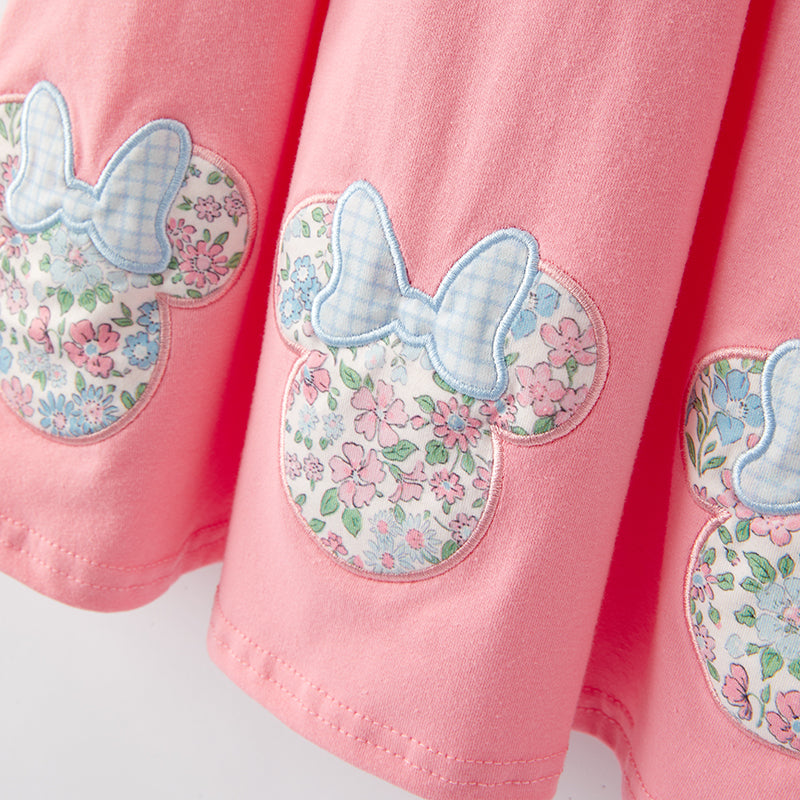 (In Stock)Girls Spring and Summer Cartoon Applique Dress