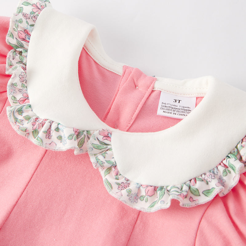 (In Stock)Girls Spring and Summer Cartoon Applique Dress