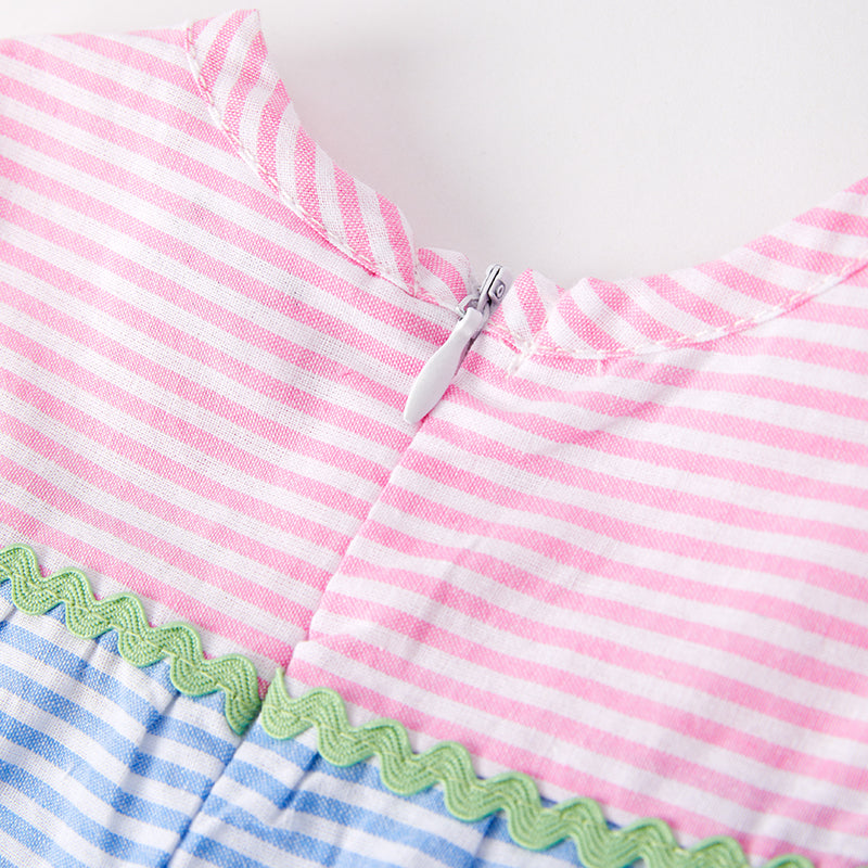 (In Stock)Toddler Girls Spring and Summer Strawberry Embroidery Cotton Bloomer Set