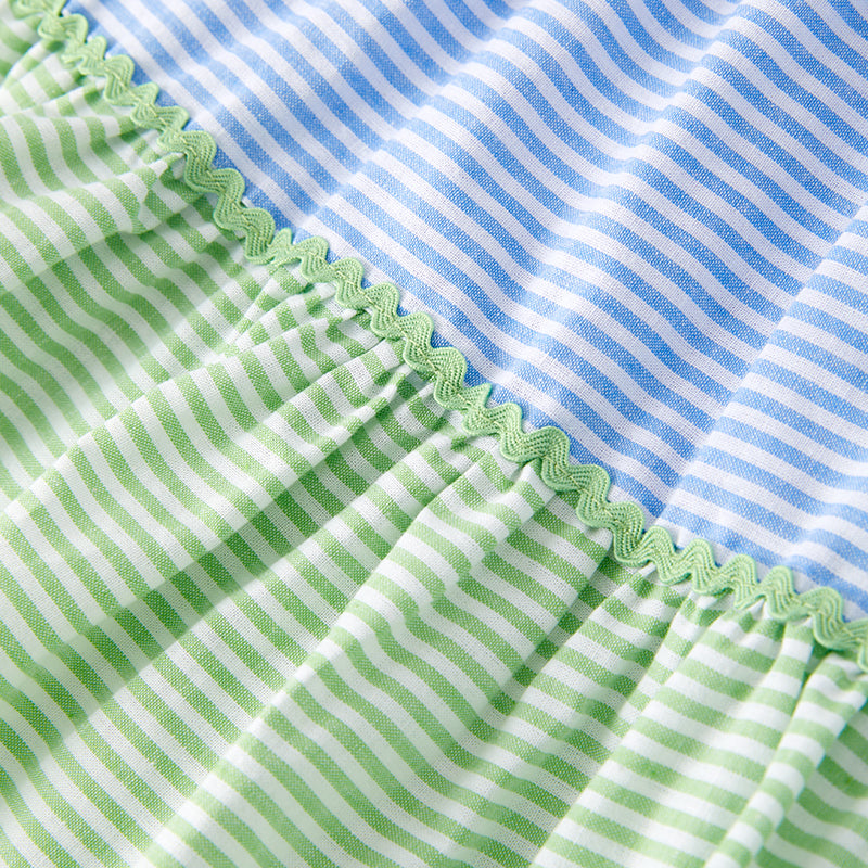 (In Stock)Girls Spring and Summer Strawberry Embroidery Cotton Dress