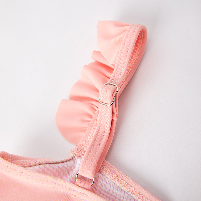 (In Stock)One Pack(15 Pieces total) Sale Mommy and Me Summer Floral Print Pink Swimsuit