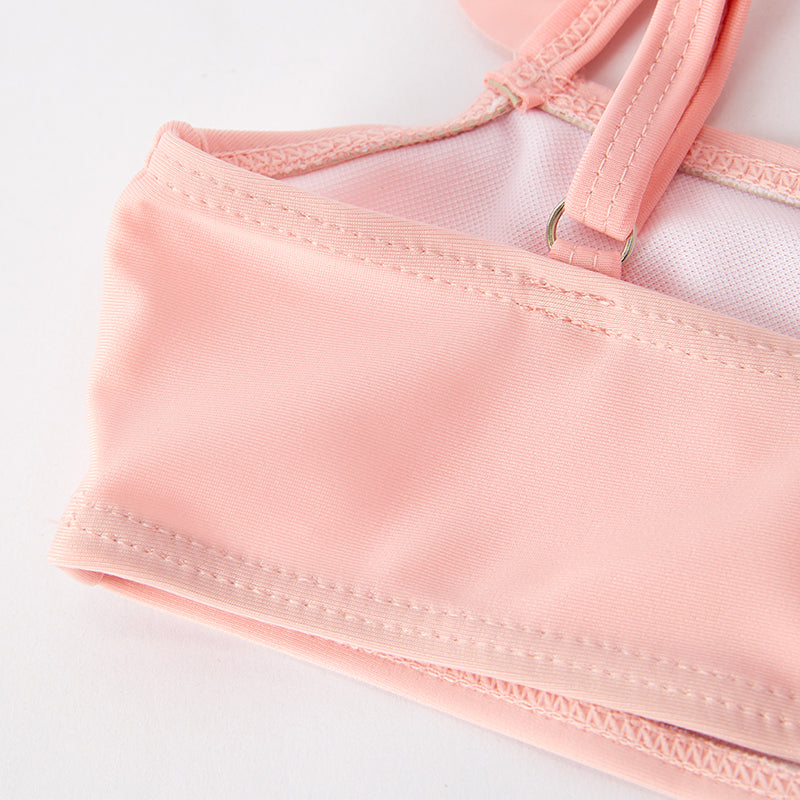 (In Stock)One Pack(15 Pieces total) Sale Mommy and Me Summer Floral Print Pink Swimsuit