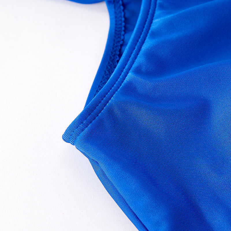 (In Stock)Mommy and Me Summer Floral Print Navy Blue Swimsuit