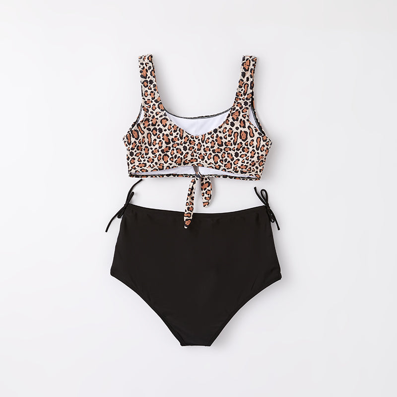 (In Stock)Mommy and Me Summer Leopard Print Swimsuit