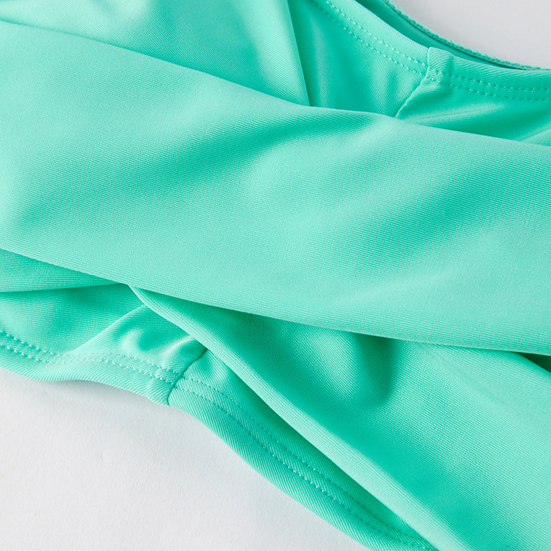 (In Stock)Adults Summer Mint Leopard Print Swimsuit