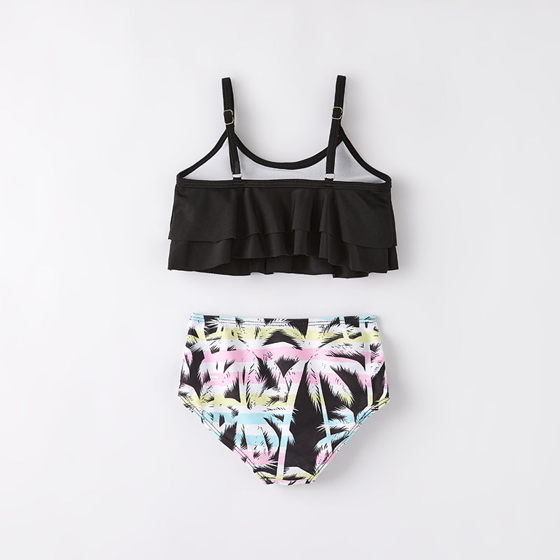 (In Stock)Mommy and Me Summer Palm Tree Print Swimsuit