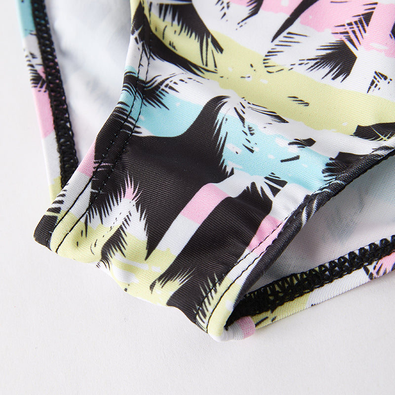 (In Stock)Mommy and Me Summer Palm Tree Print Swimsuit
