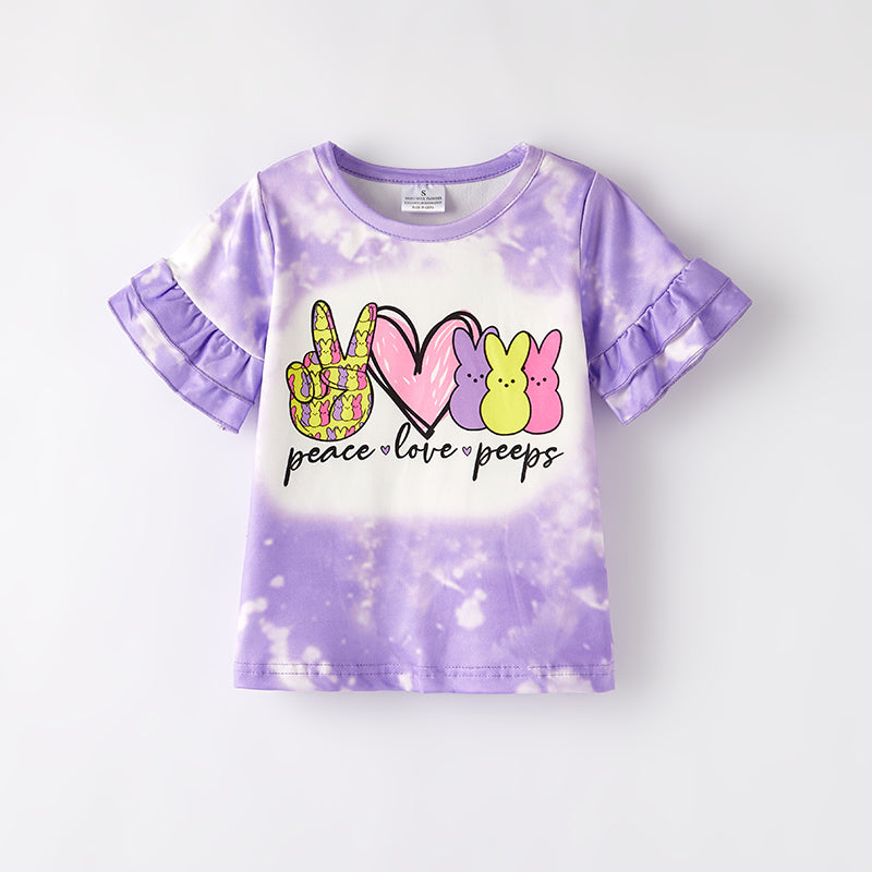 (In Stock)Girls Easter Bunny Print Top
