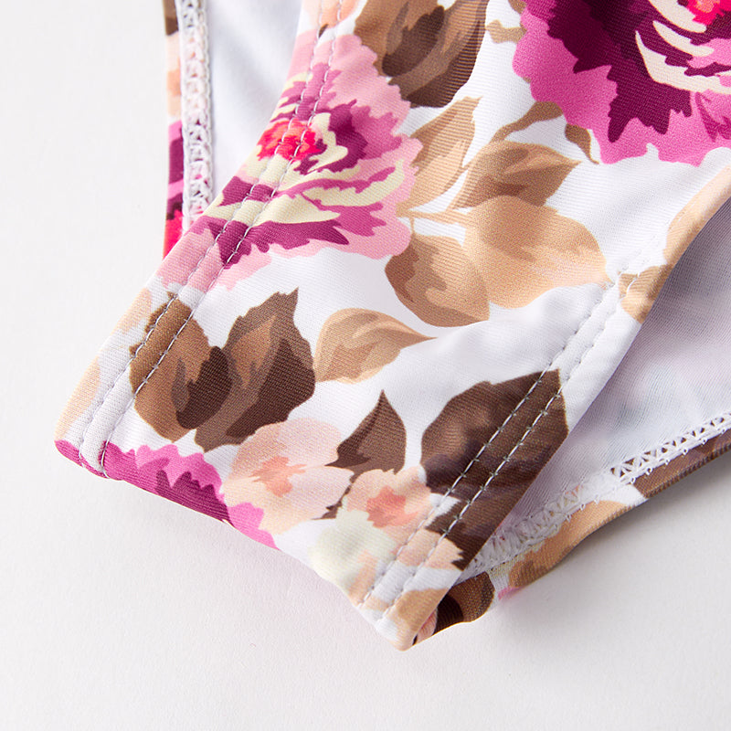 (In Stock)Mommy and Me Summer Fuchsia Floral Swimsuit