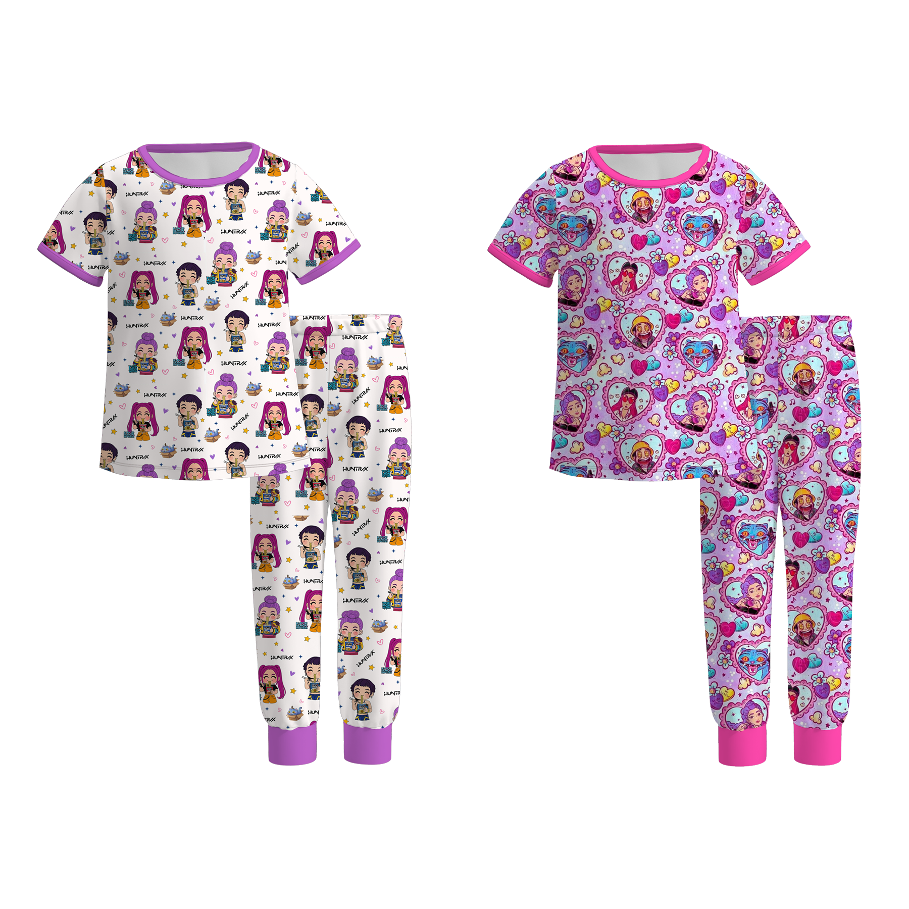 (Pre Order)Girls Spring&Summer Movie Character Print Pajamas