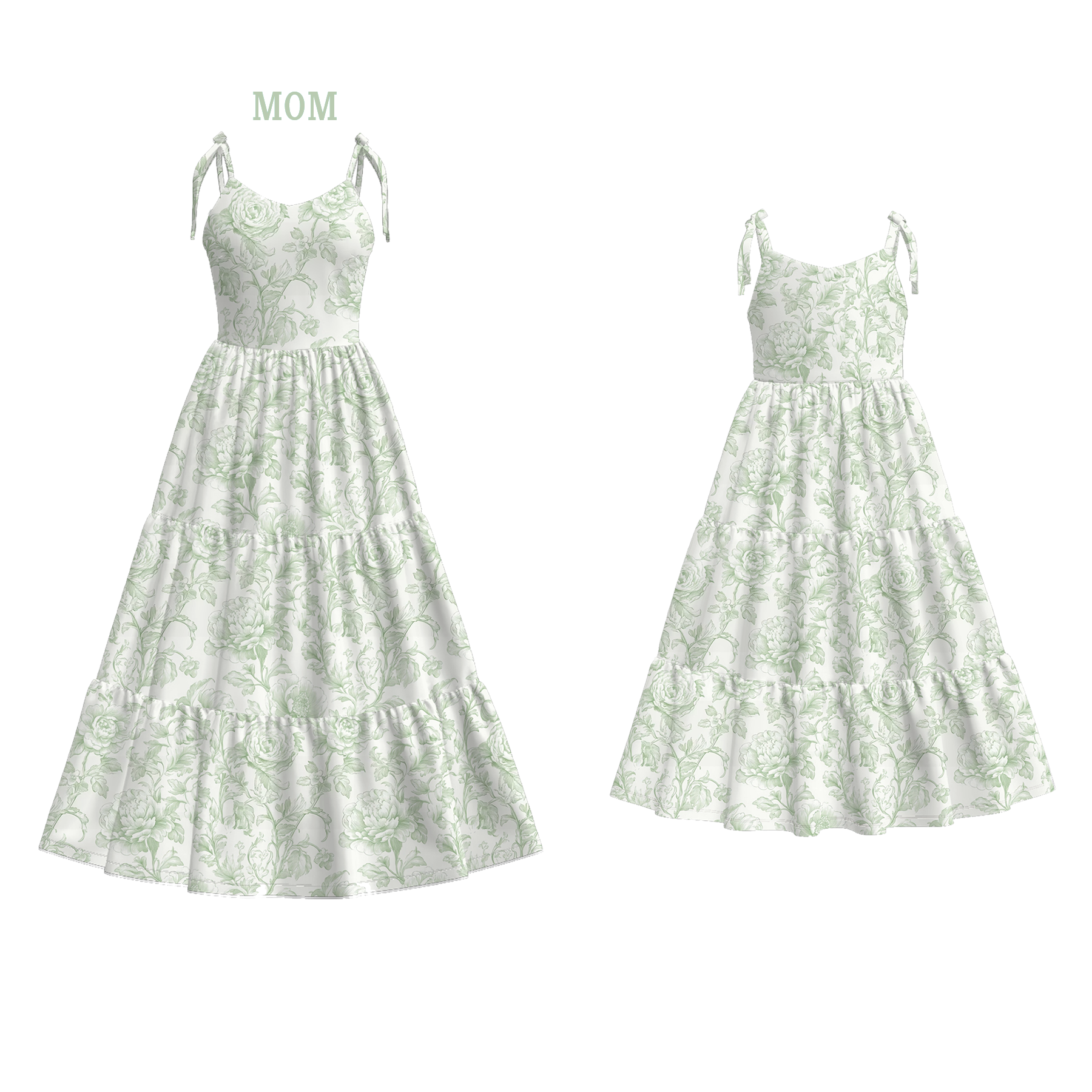 (Pre Order)Mommy&Me Spring and Summer Floral Print MAXI Dress