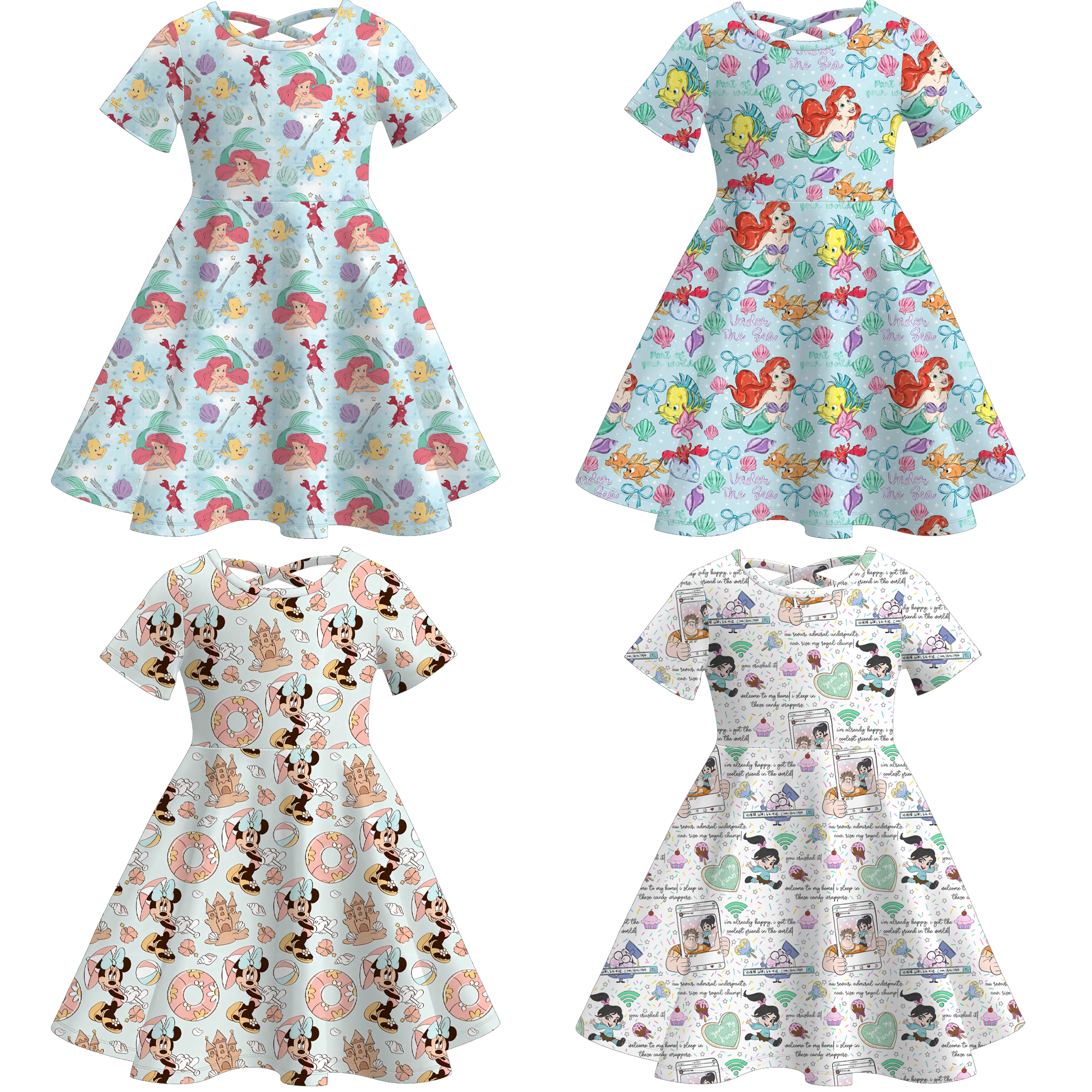 (Pre Order)Girls Spring&Summer Princess Print Dress