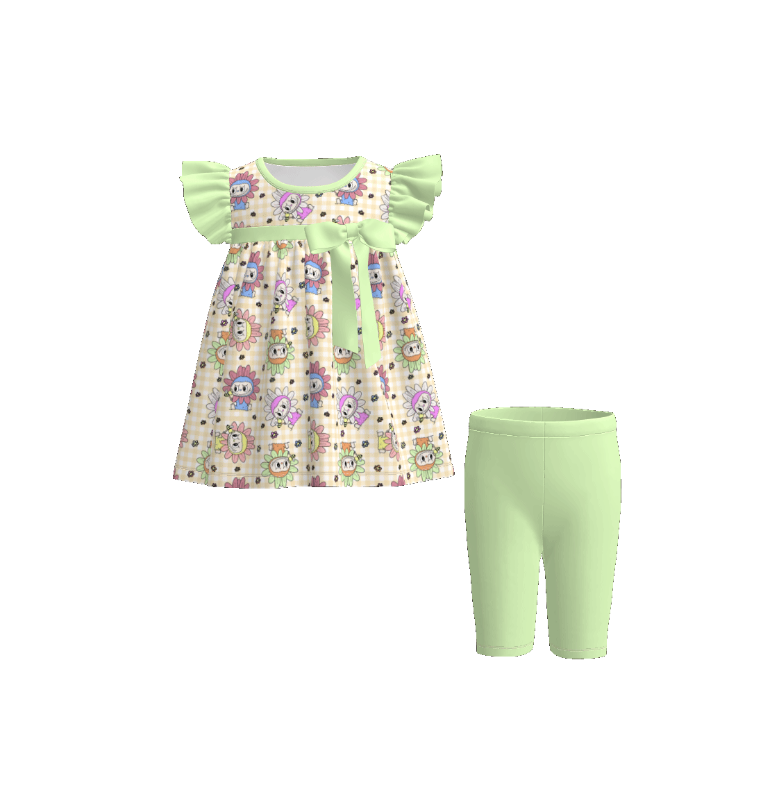 (Pre Order)Family Spring&Summer Print Dress,Set,Pajamas&Romper
