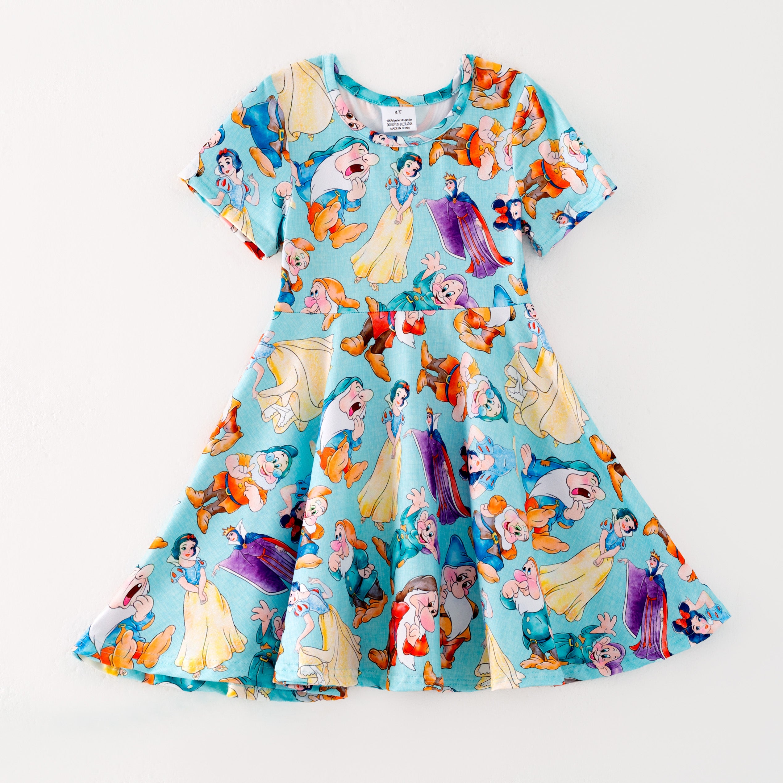 (Pre Order,Prepack Zone)Girls Spring&Summer Princess Print Dress(Mix Size)