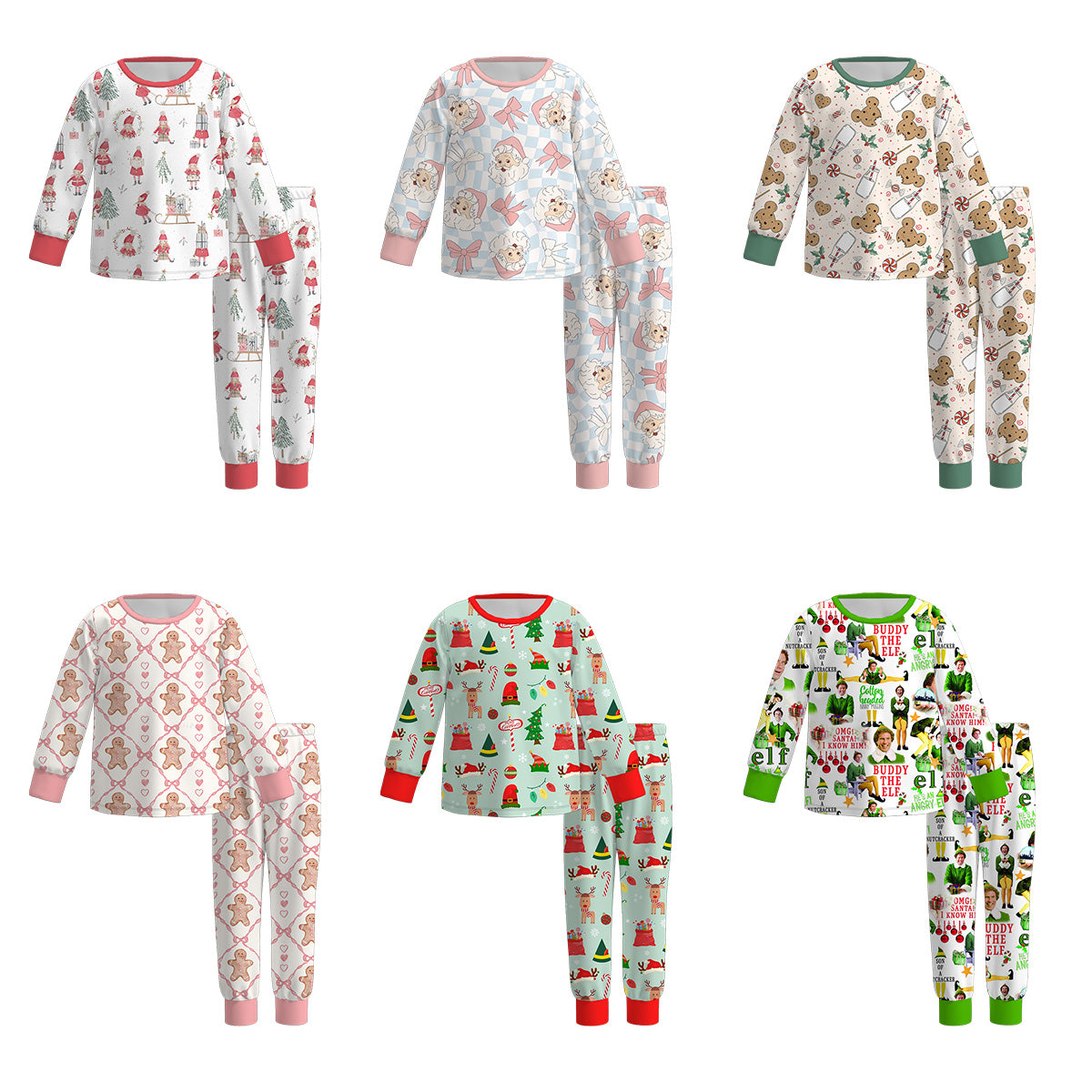 (Pre Order)Girls Christmas Nutcracker Print Pajamas