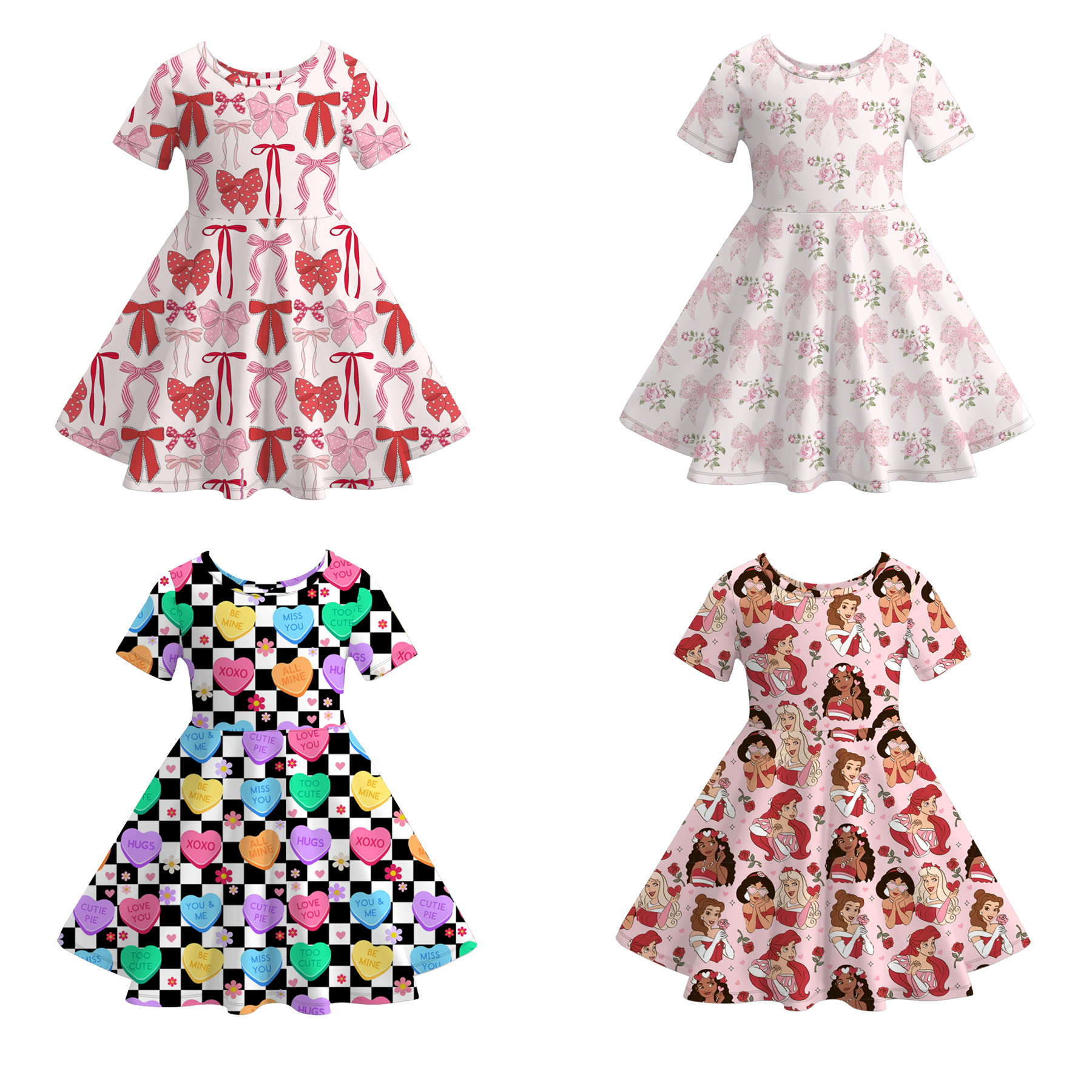 (Pre Order)Girls Valentine's Day Print Dress