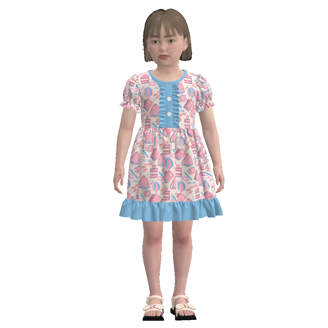 (Pre Order)Sister Summer Back To School Print Dress,Romper&Set