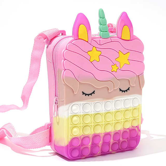(Pre Order)Girls Silicone Unicorn Backpack
