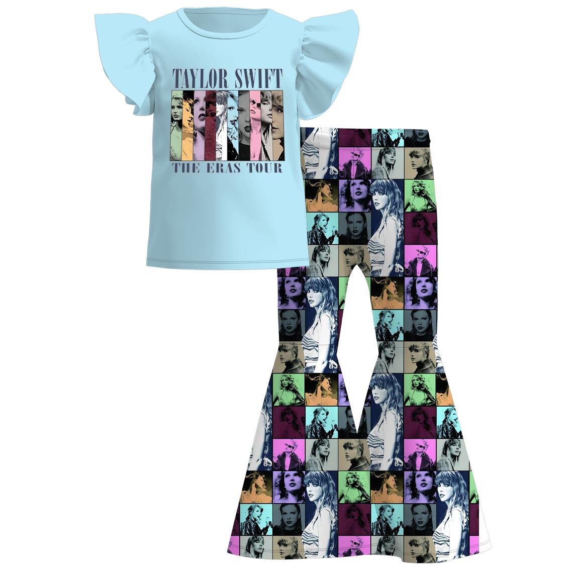 (Pre Order)Girls TS Blue Pants Set