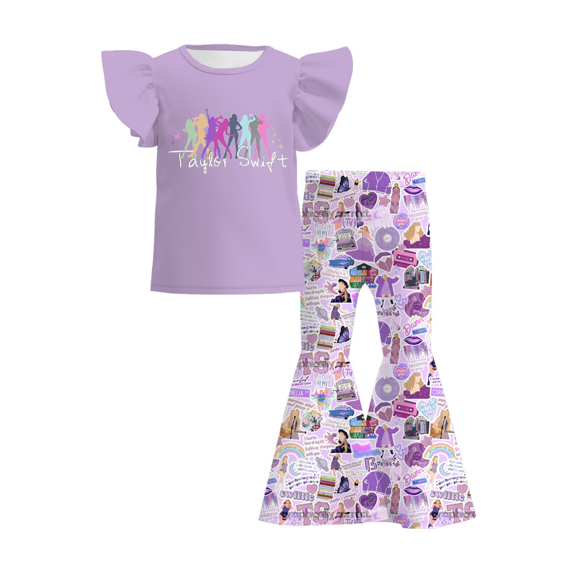 (Pre Order)Girls TS Lavender Pants Set