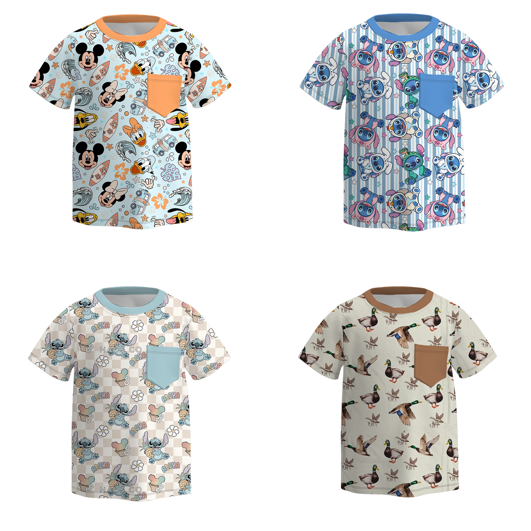 (Pre Order)Boys Spring and Summer Cartoon Print Top