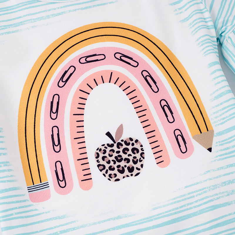 (In Stock)Girls Summer Back To School Girls Jeans Shorts Set