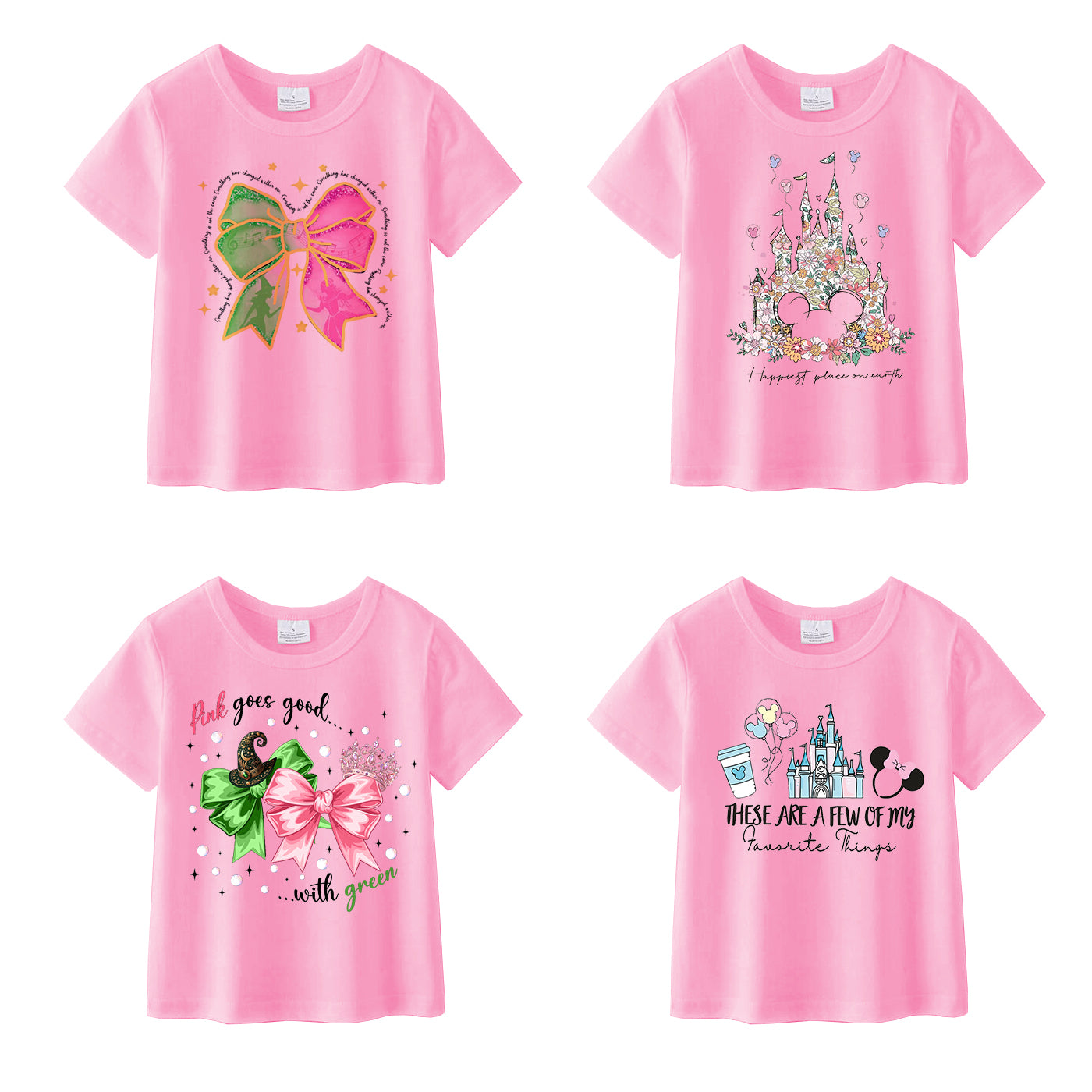 (Pre Order)Girls Spring and Summer Cartoon Print Top