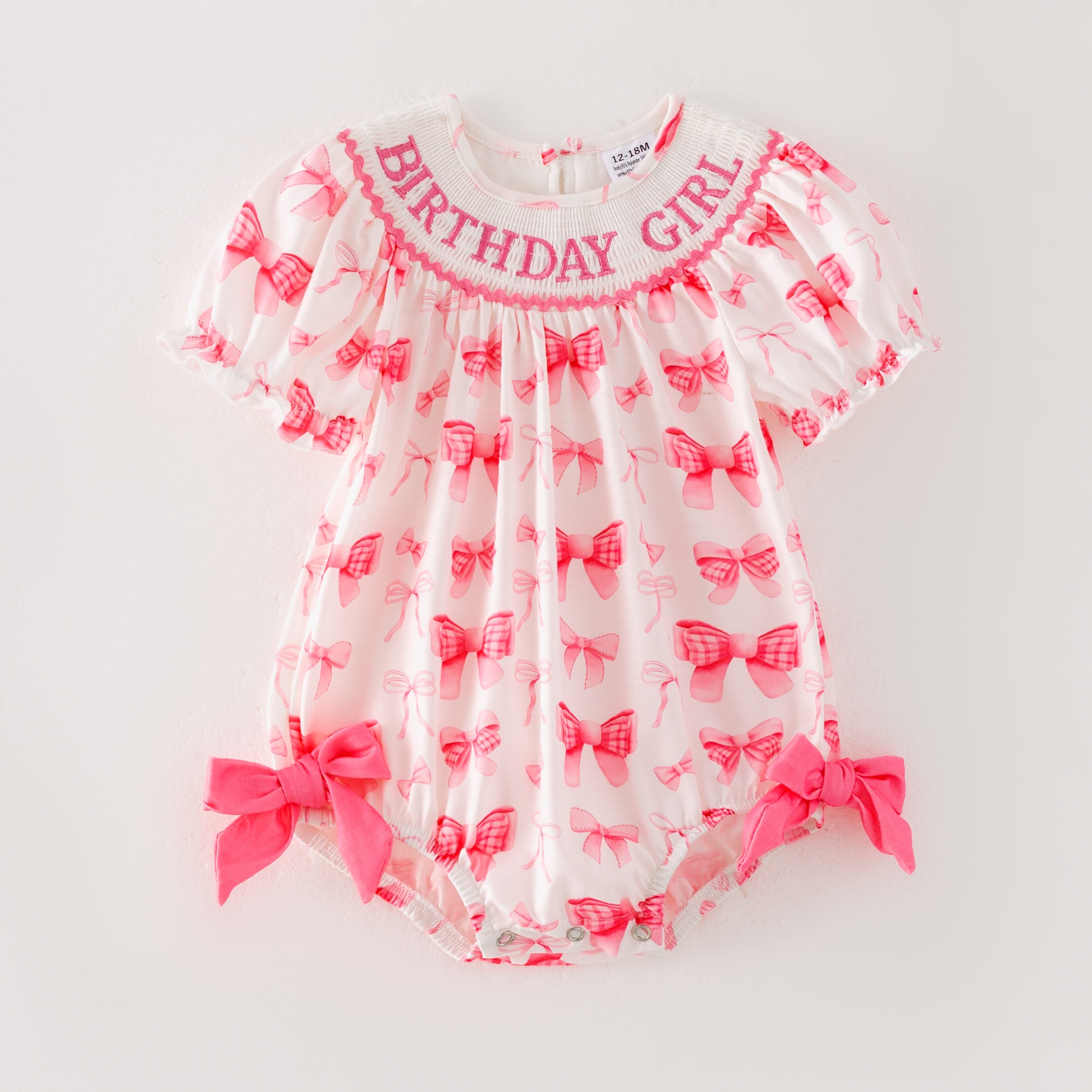 (Pre Order)Sisters Spring and Summer BIRTHDAY GIRL Embroidery Smocked Dress&Romper