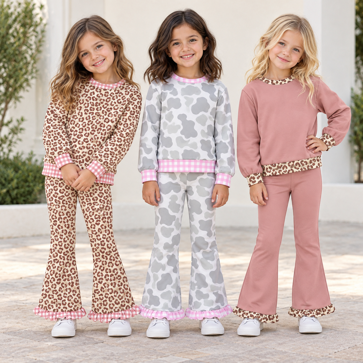 (Weekly Pre-Order)Girls Spring&Summer Leopard Print Outfit Set(Ends 11.1)