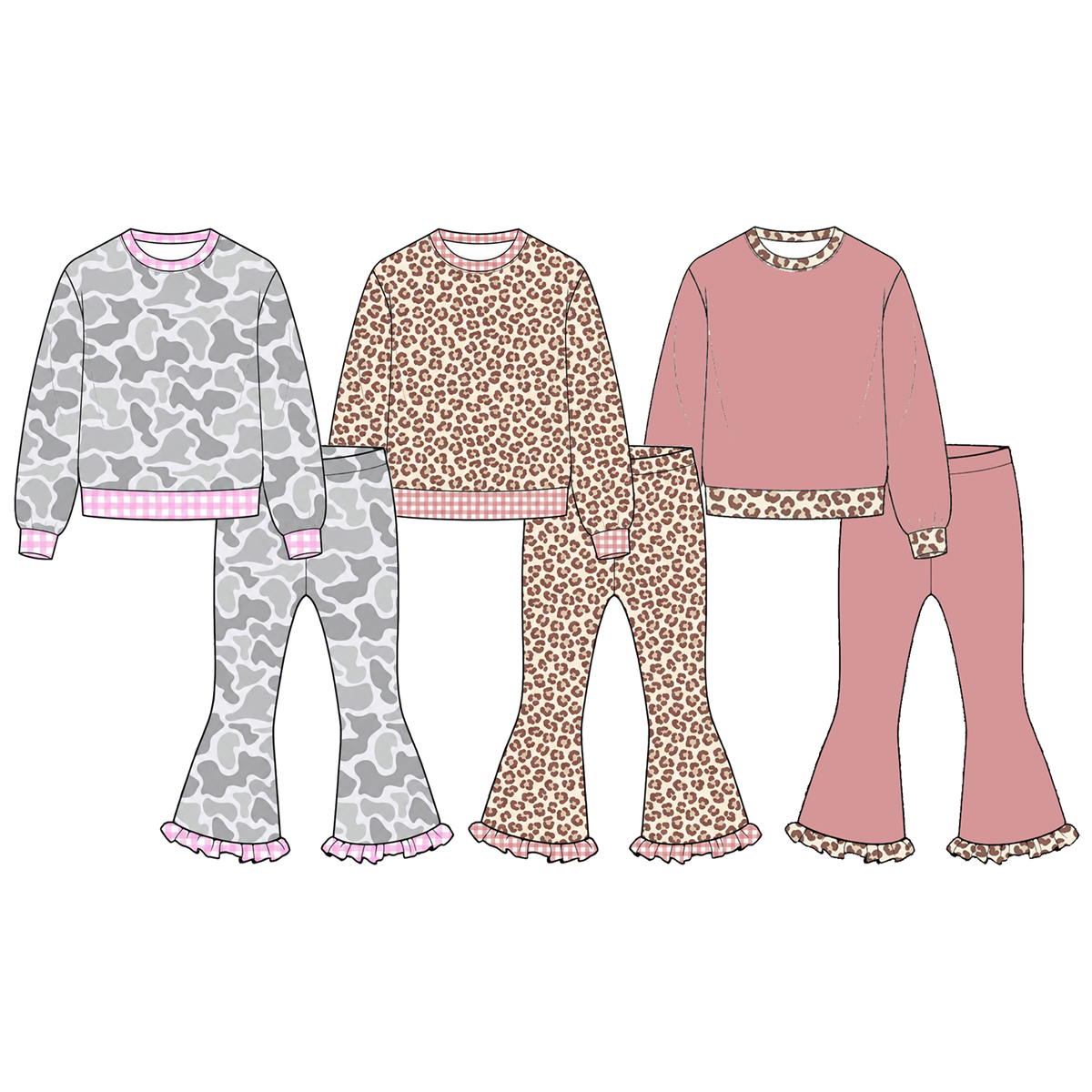 (Weekly Pre-Order)Girls Spring&Summer Leopard Print Outfit Set(Ends 11.1)