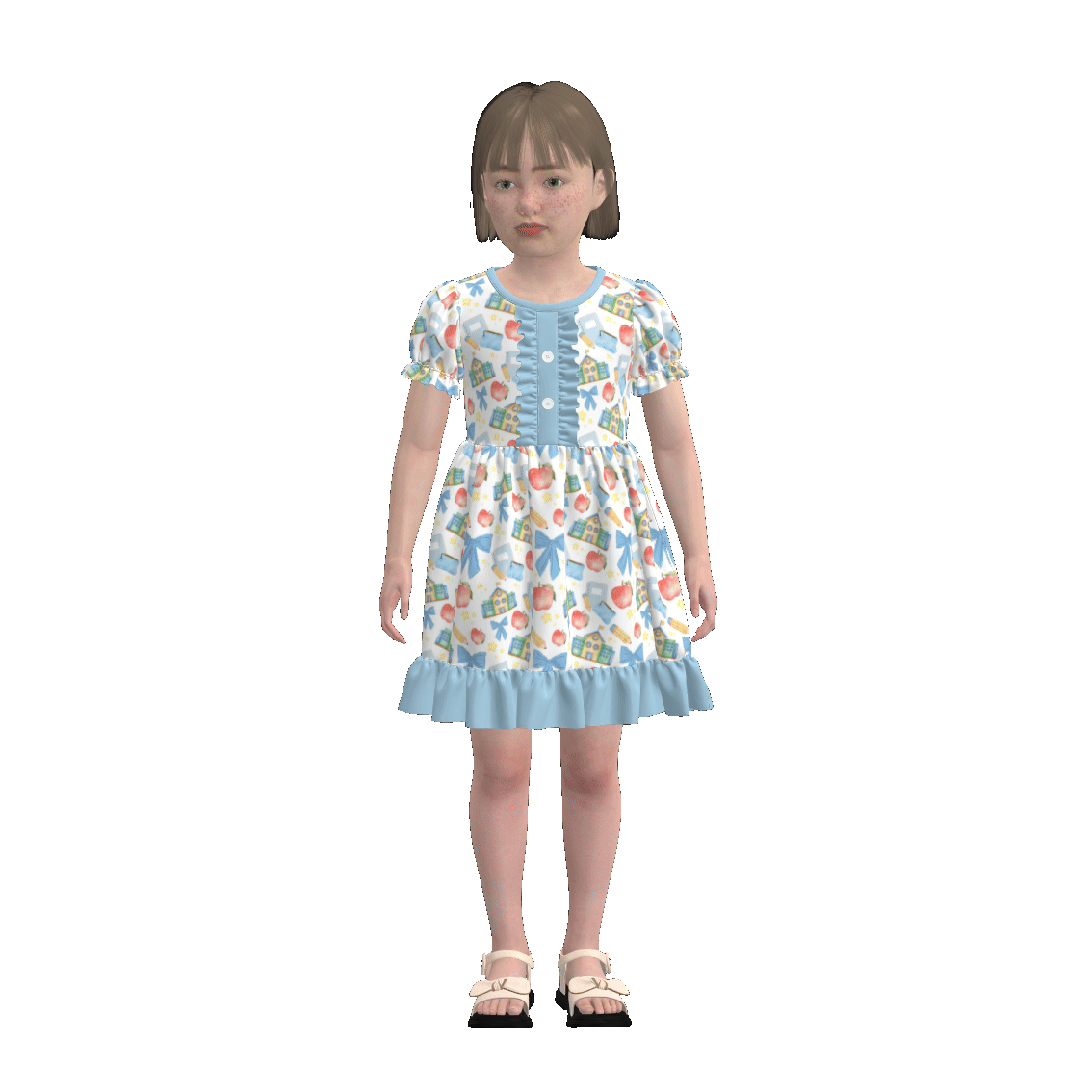 (Pre Order)Sister Summer Back To School Print Dress,Romper&Set