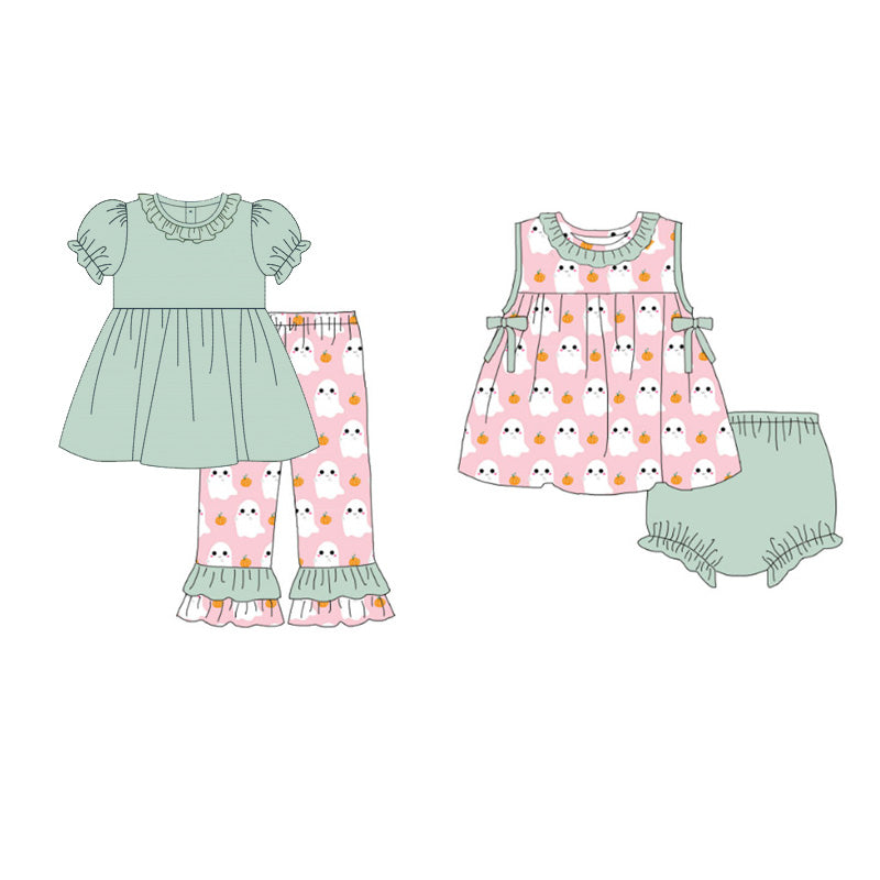 (Pre Order)Family Halloween Ghost Print Set&Romper