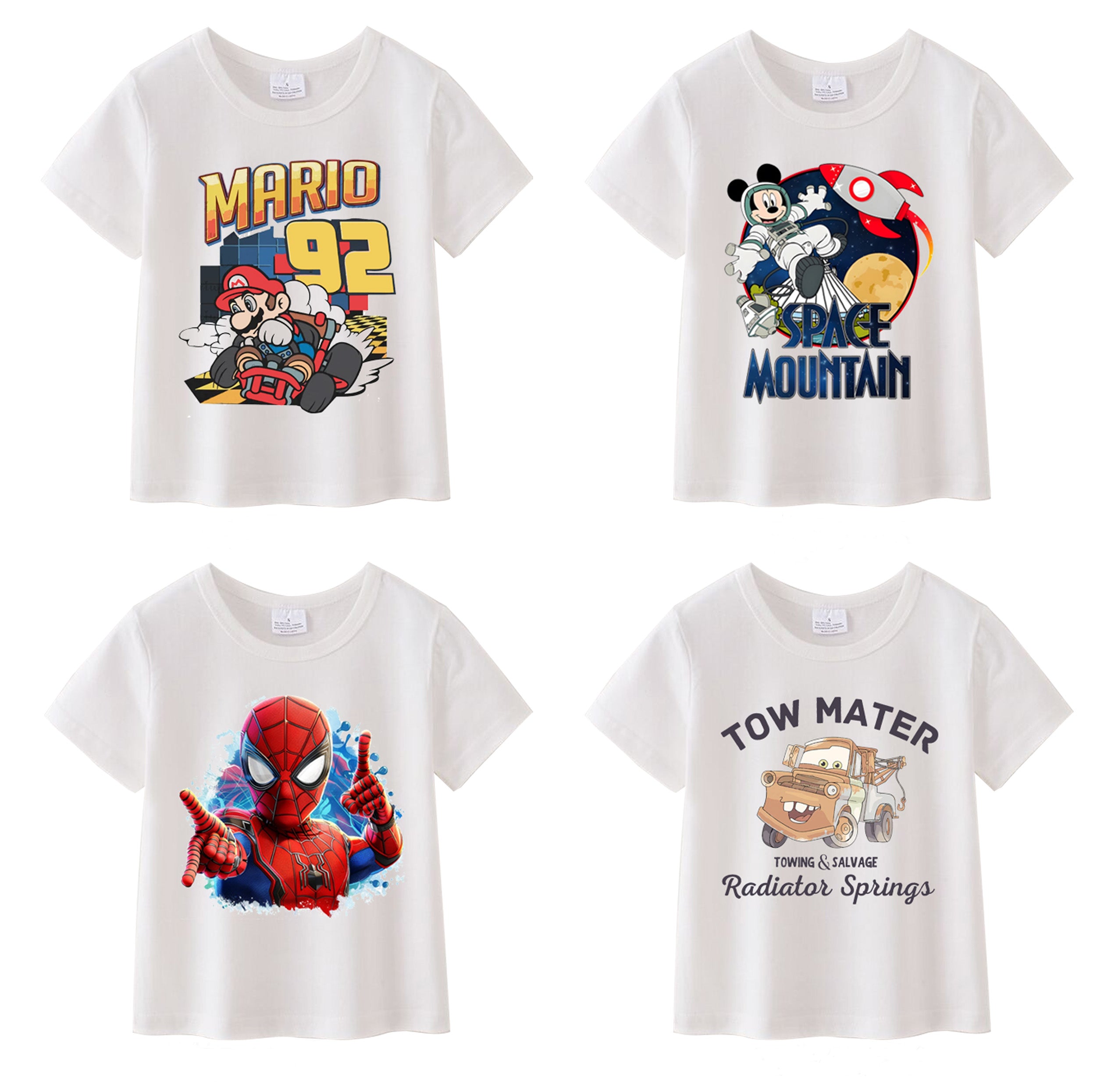 (Pre Order)Summer Boys Cotton Cartoon Print T-shirt