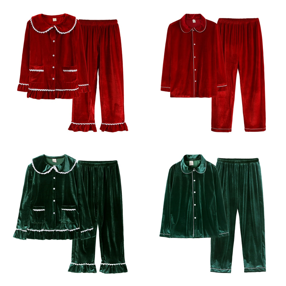 (PRE ORDER)ADULT DADDY MOMMY FAMILY VELVET PAJAMAS SET