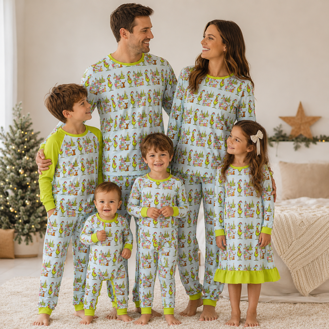 (Weekly Pre-Order)Family Christmas Print Dress,Set&Romper(Ends 8.23)