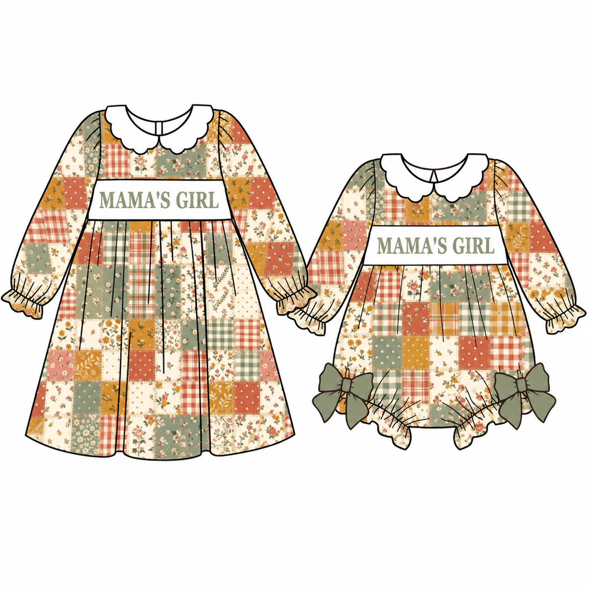 (Weekly Pre-Order)Sisters Christmas Embroidery Smocked Dress,Set&Romper(Ends 10.6)