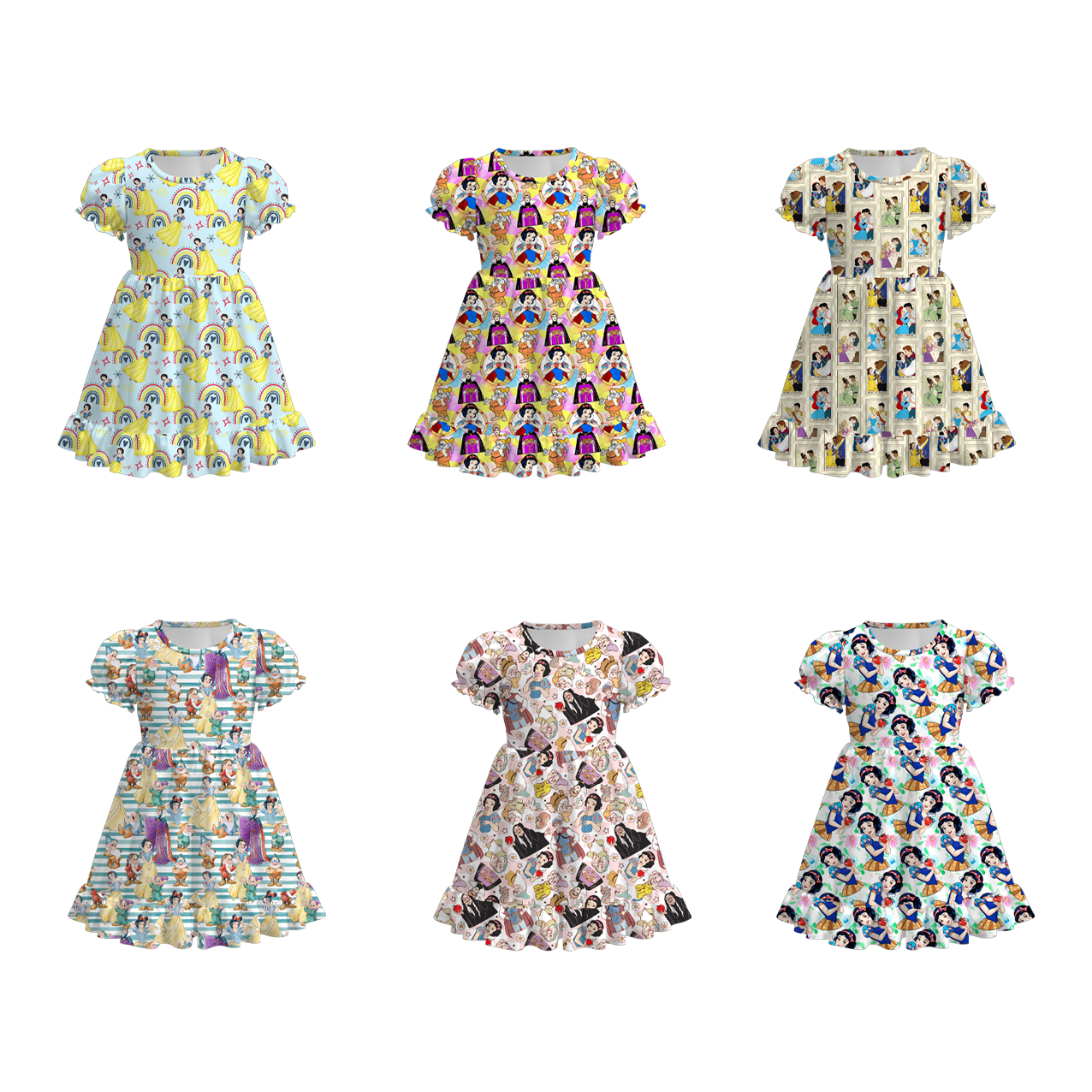 (Pre Order)Girls Spring and Summer Princess Print Dress