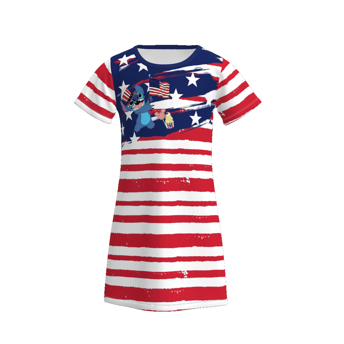 (Pre Order)Family Patriotic Print Dress,Romper and Top