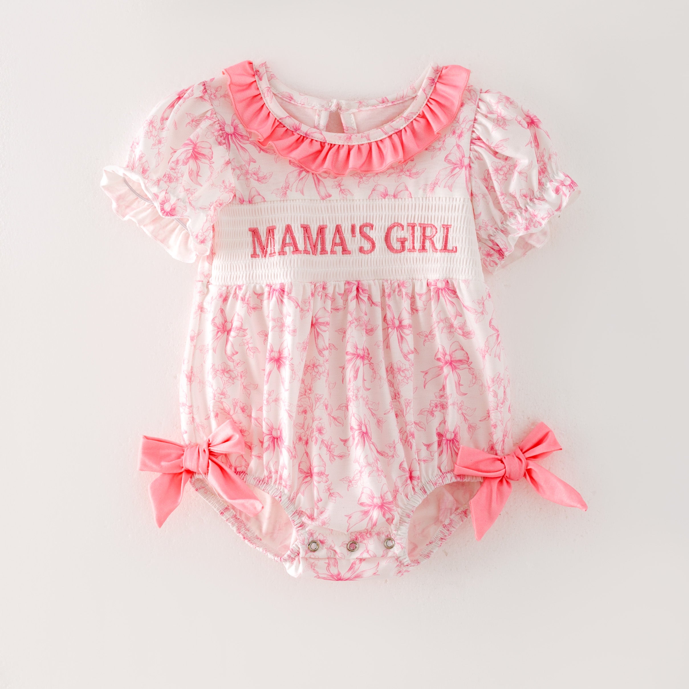 (Pre Order)Mommy and Me Spring & Summer Embroidery Smocked Dress and Romper