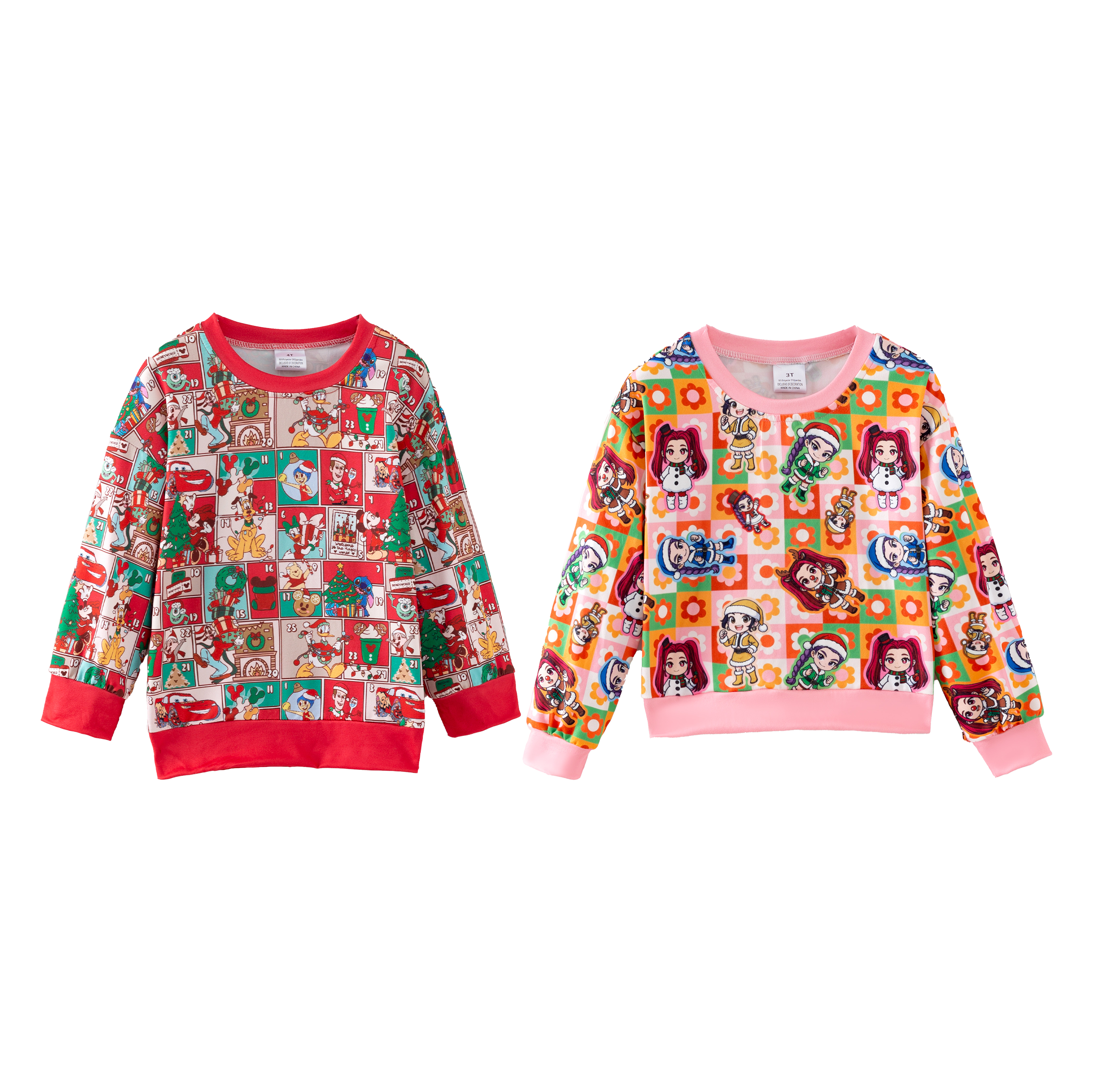 (Pre Order,Prepack Zone)Girls Christmas Movie Character Print Top(Mix Size)