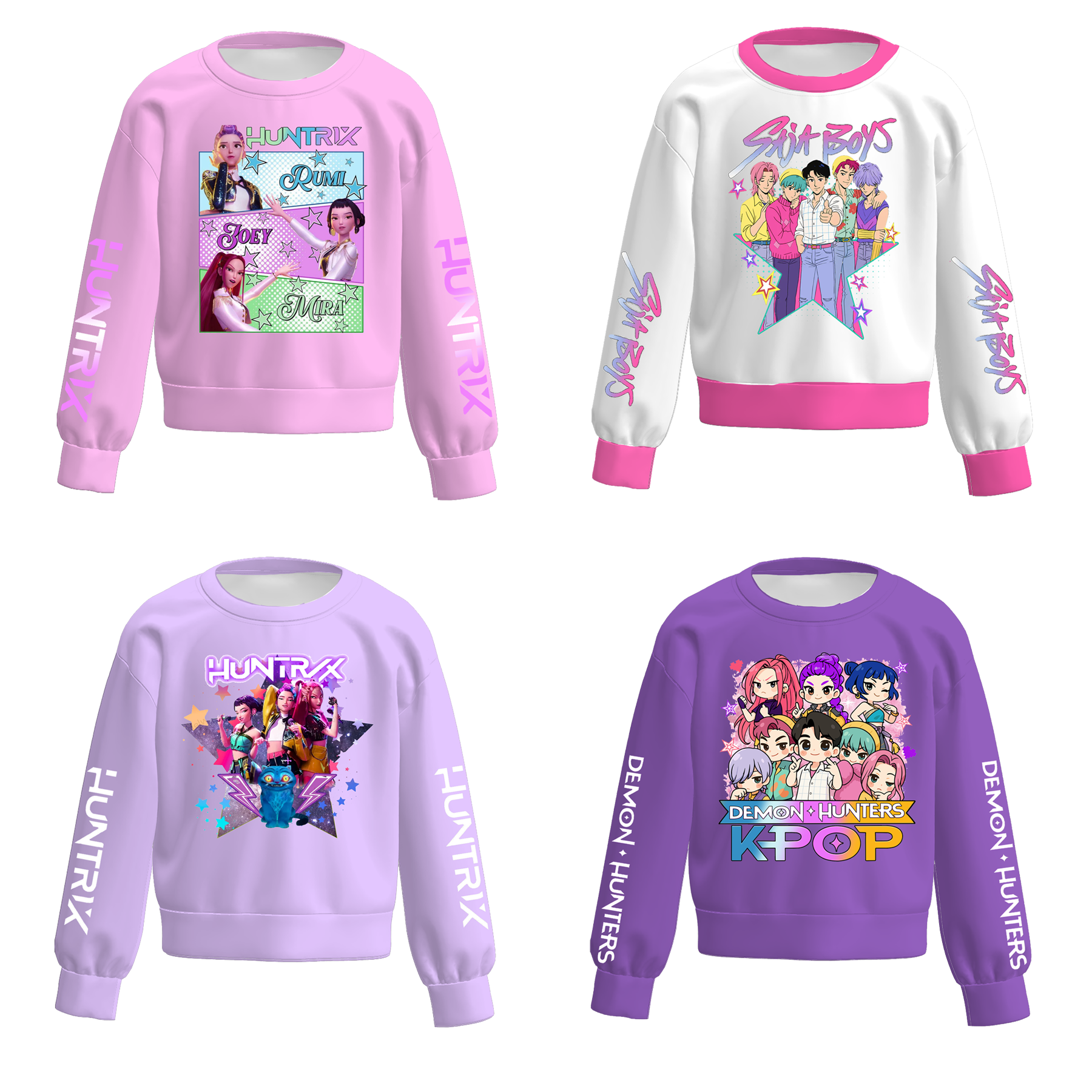 (Pre Order)Girls Spring&Summer Movie Character Print Sweatshirt