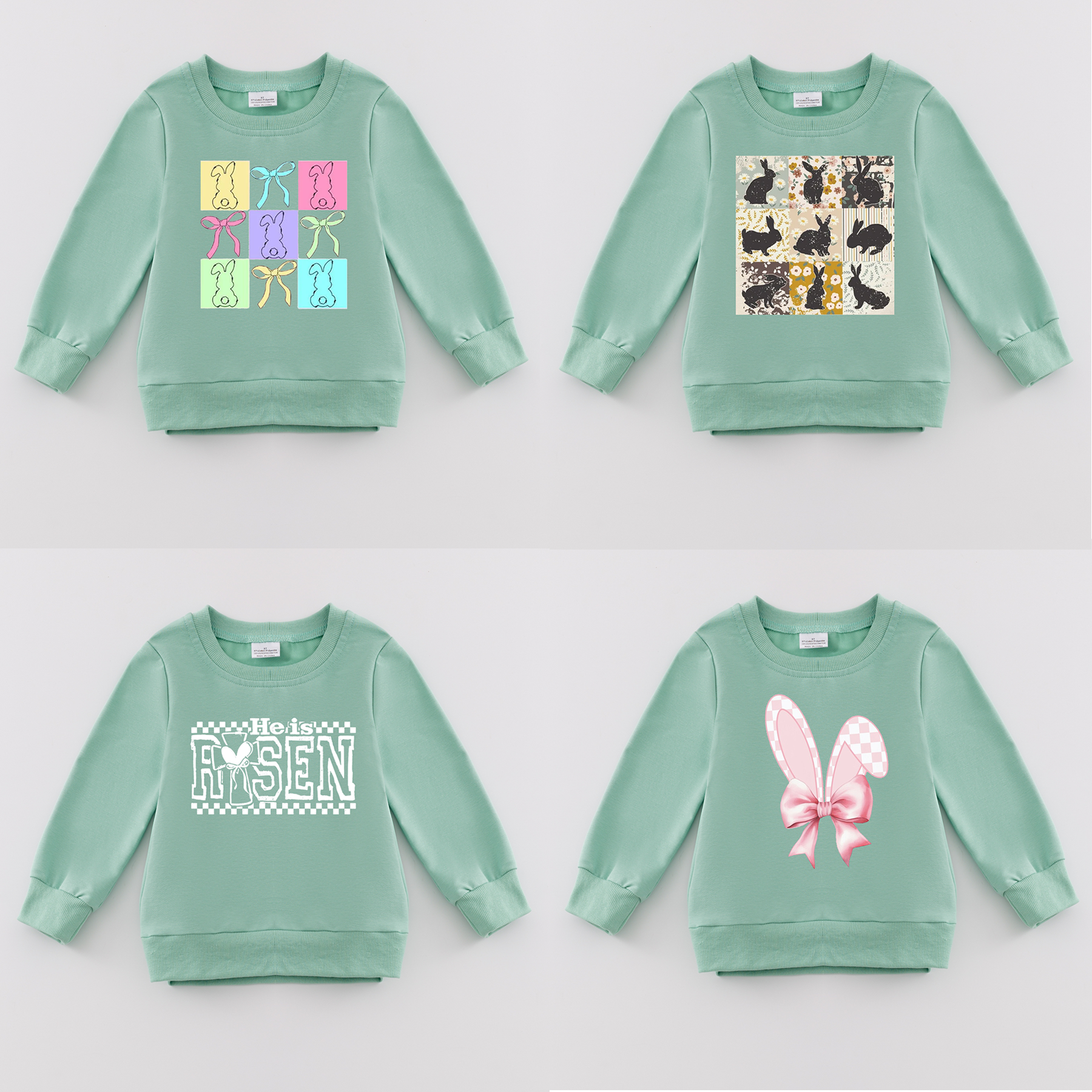 (Pre Order)Girls Easter Bunny Print Sweatshirt