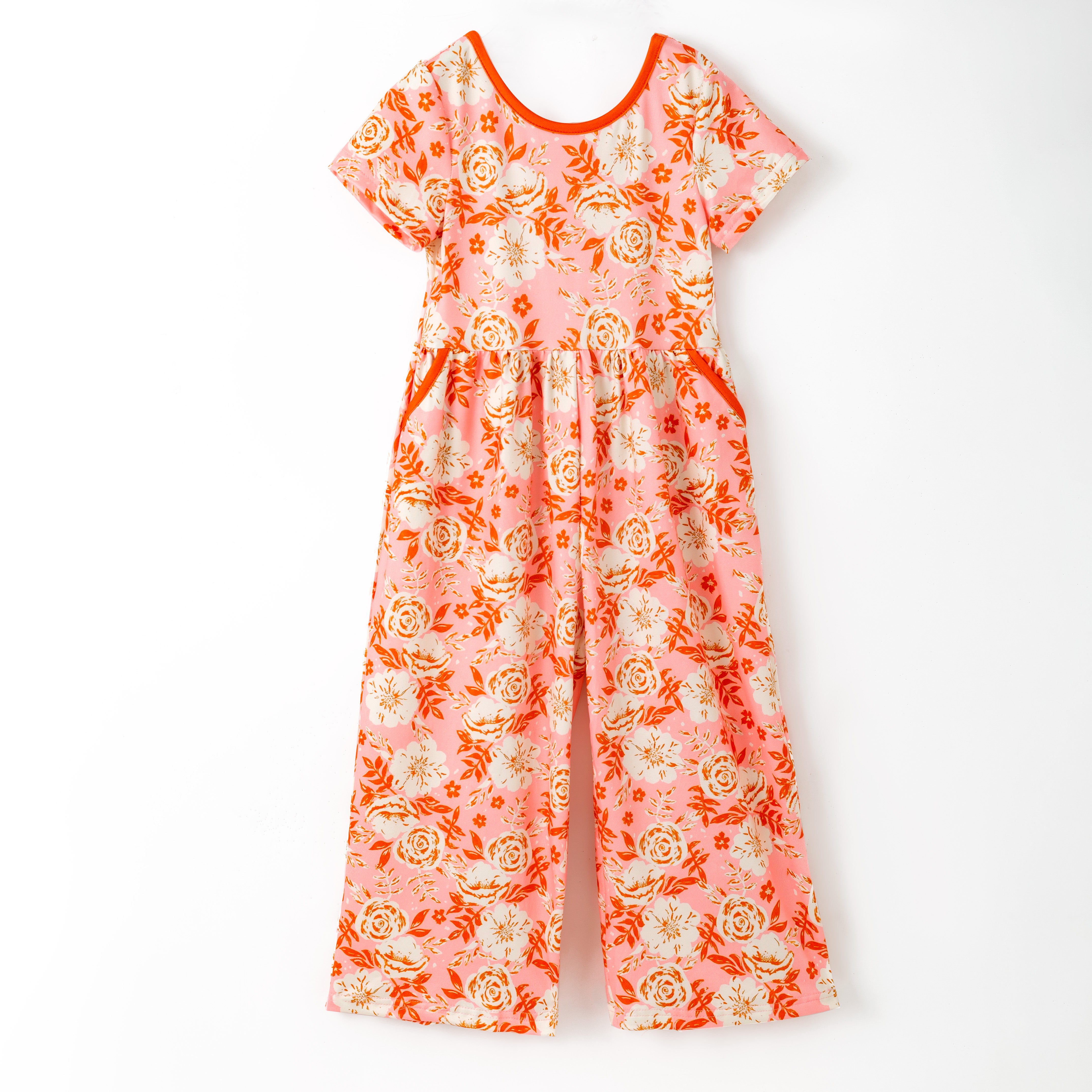(Pre Order,Prepack Zone)Girls Floral Print Jumpsuit