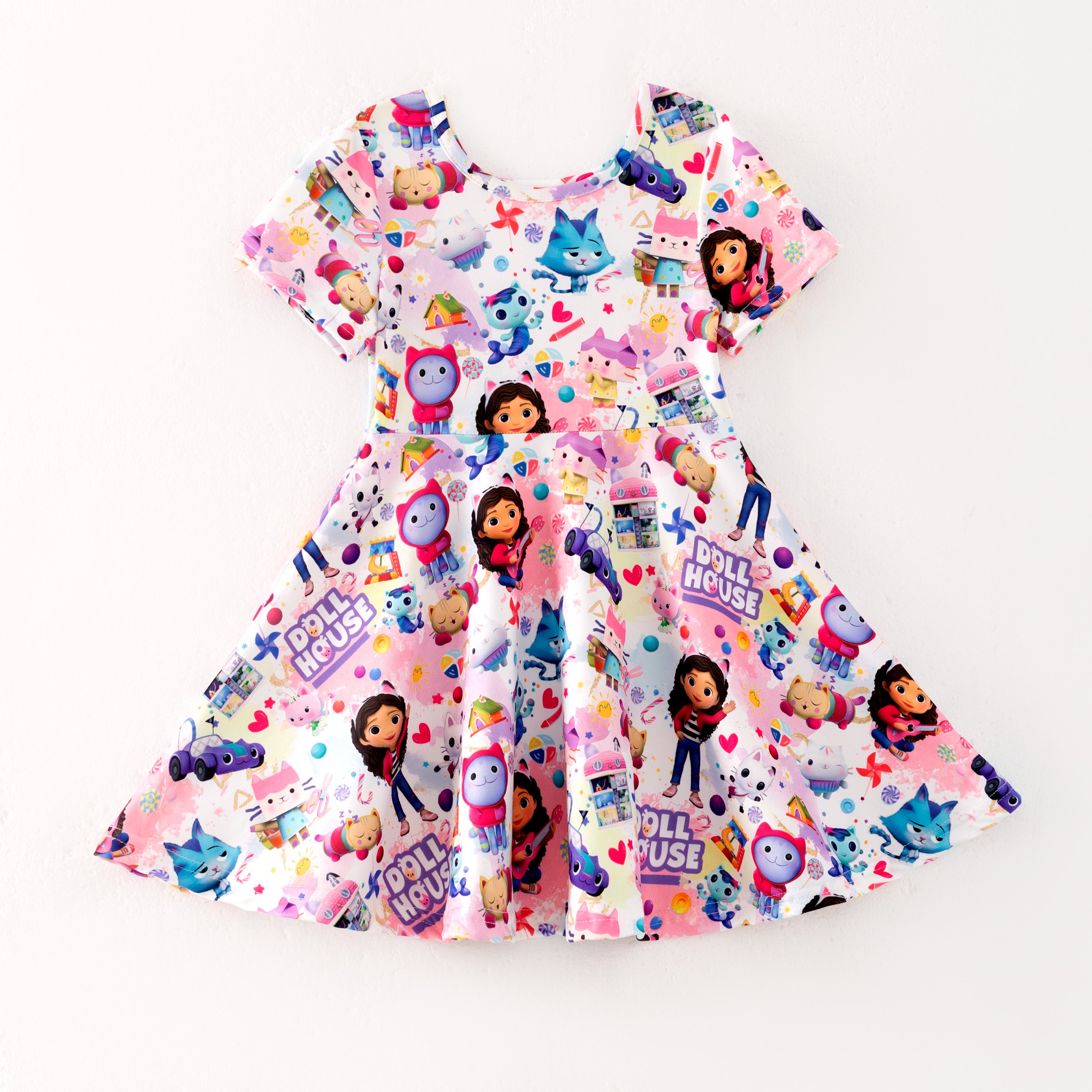 (Pre Order)Girls Cartoon Print Dress