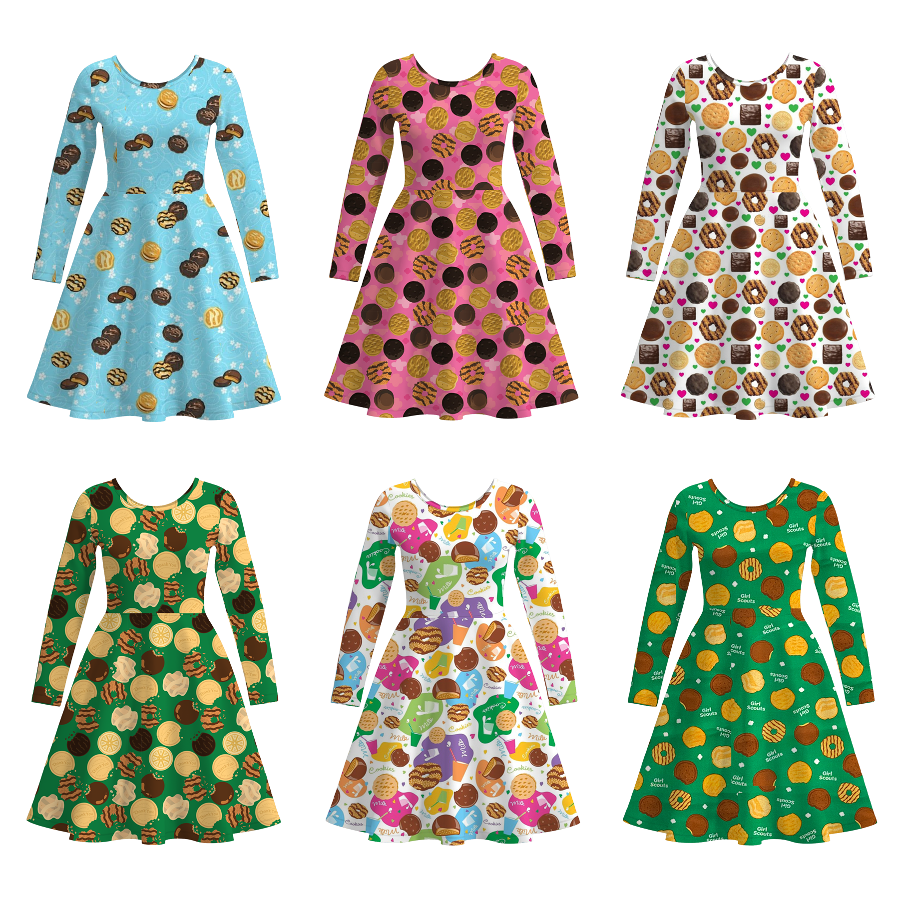 (Pre Order)Adults Fall Dessert Print Dress