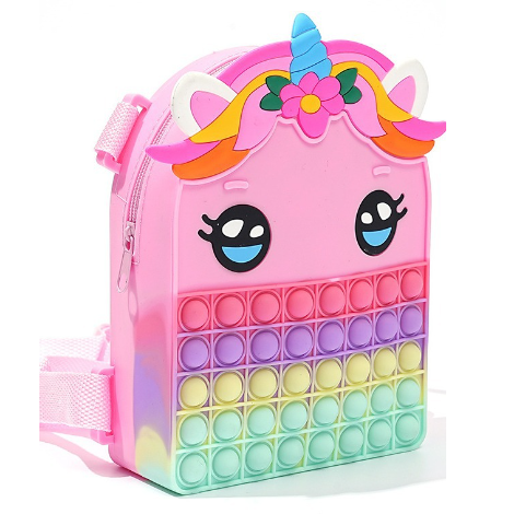 (Pre Order)Girls Silicone Unicorn Backpack