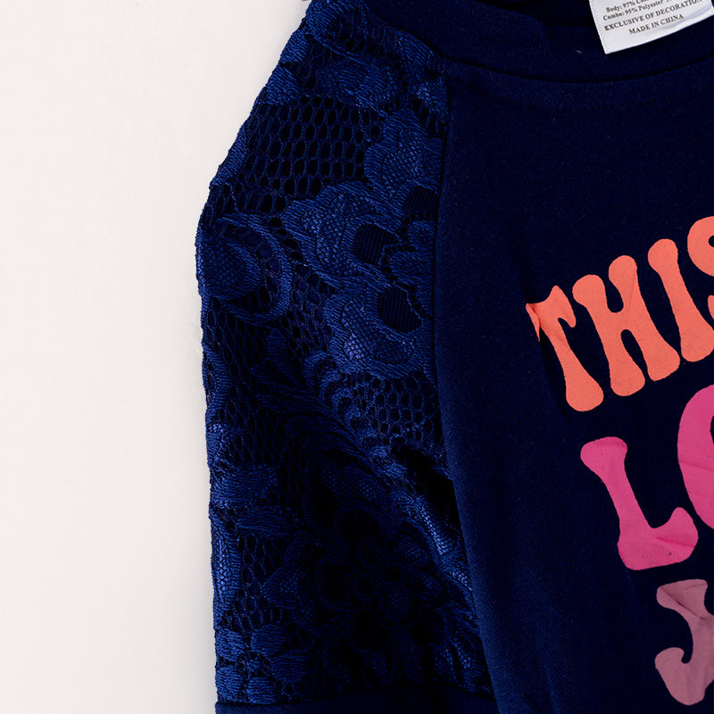 (In Stock G26-05-02)Girls Jesus Print T-shirt