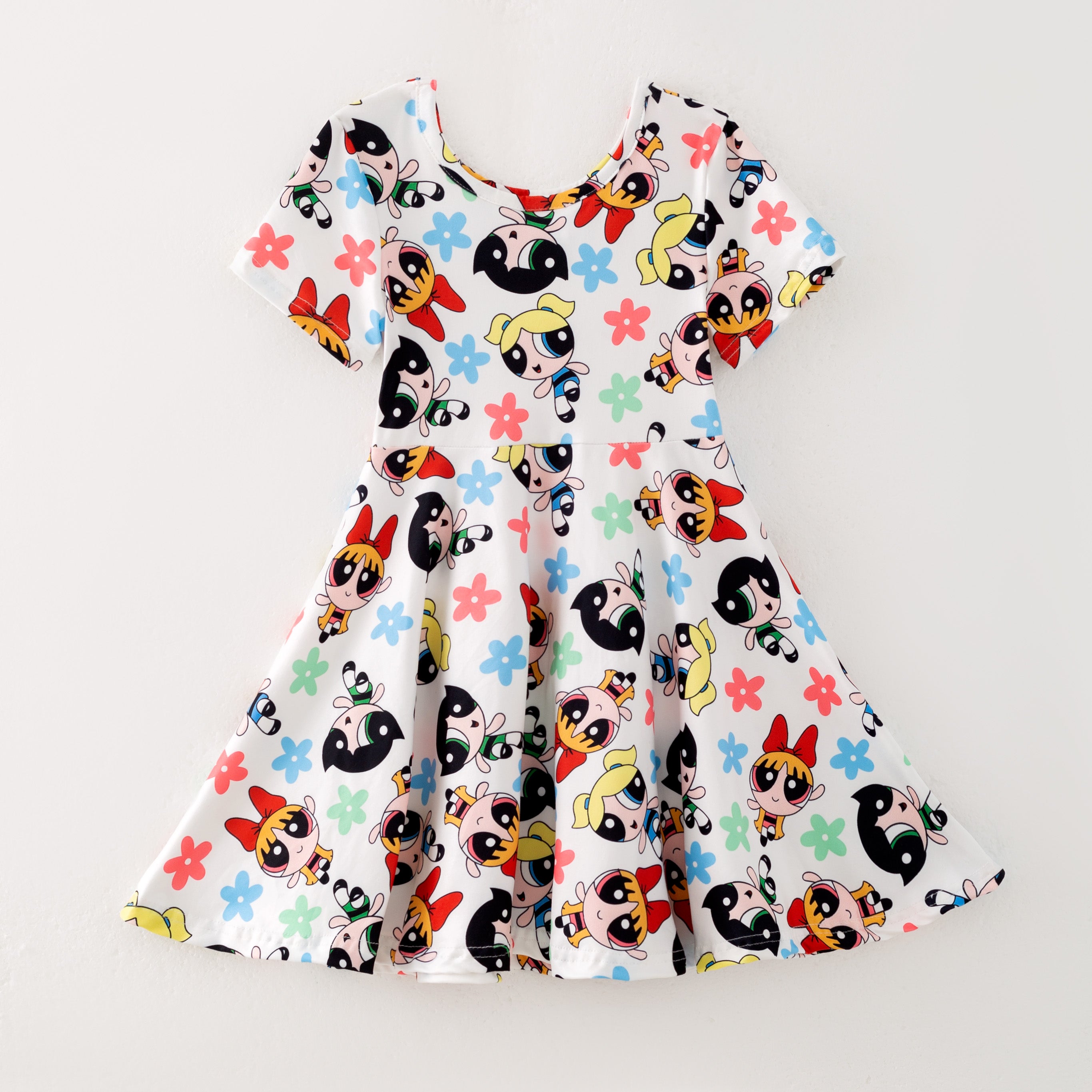 (Pre Order)Girls Spring&Summer Cartoon Print Dress