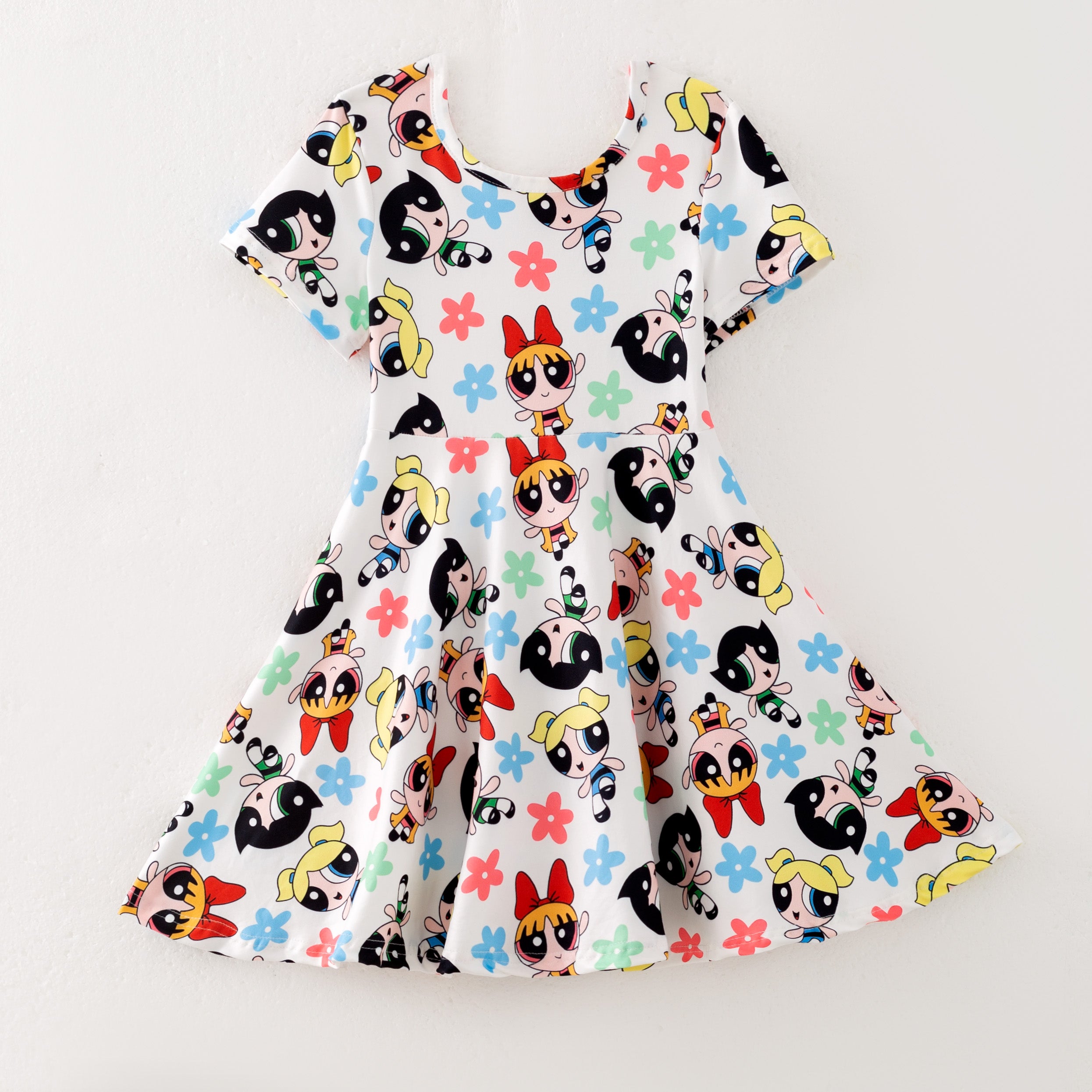 (Pre Order)Girls Spring&Summer Cartoon Print Dress