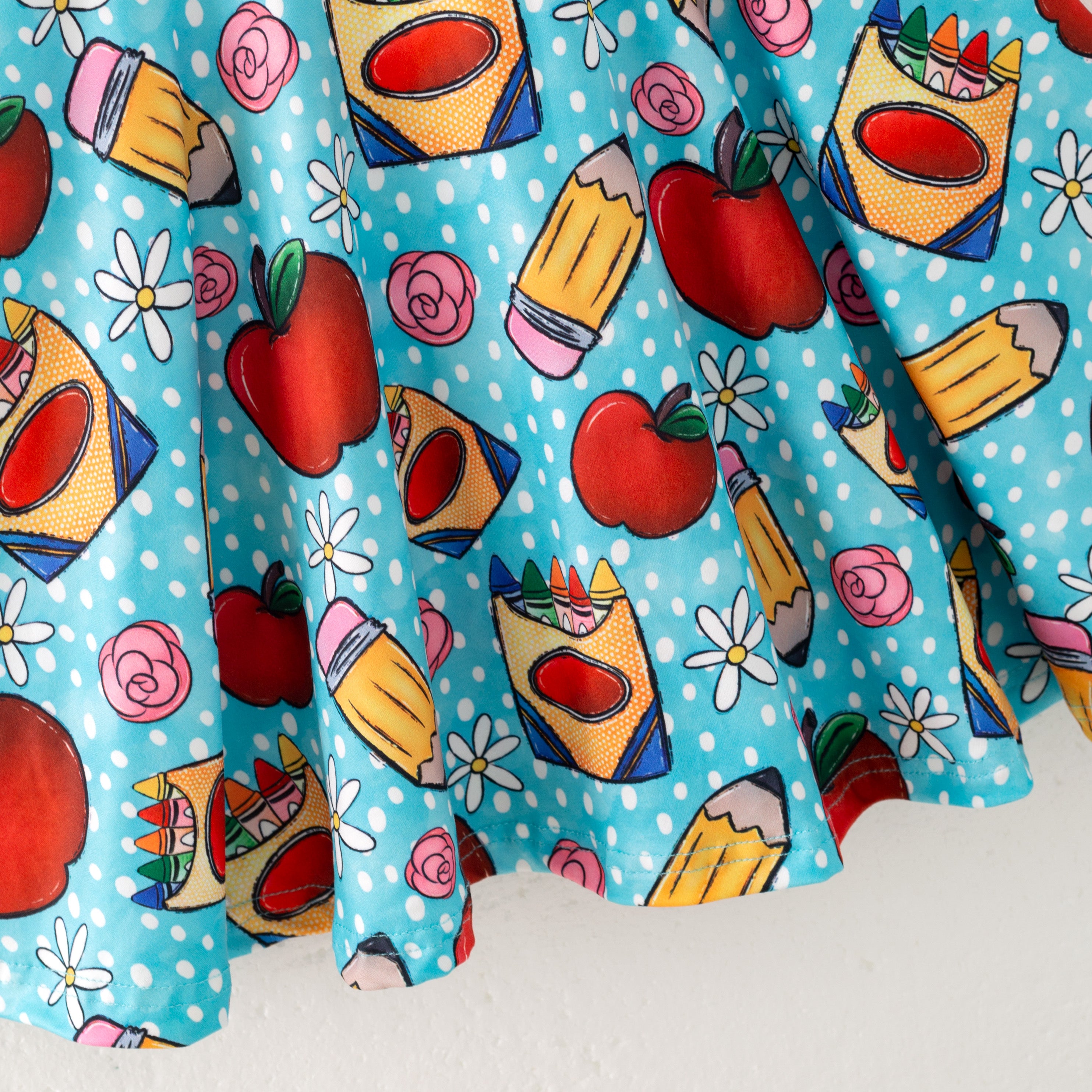 (Pre Order)Girls Back To School Print Dress